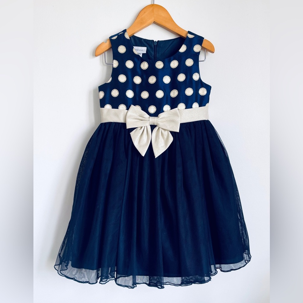 Size 5 Bonnie Jean  Special Occasion Navy Tulle Dress